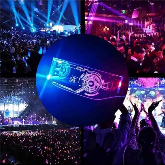 LED Light Up Glasses, LED Visor, Luminous, Cyberpunk Futuristic Cosplay Glasses - Picture 6 of 7